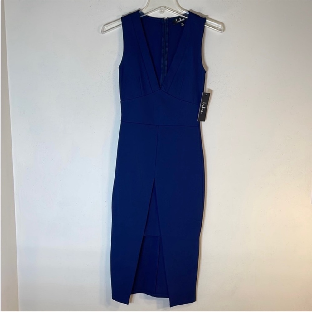 Lulus Elegant Blue Cocktail Midi Dress. XS. NWT. - Picture 2 of 10
